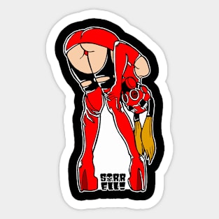 Red Rubber Babay Sticker